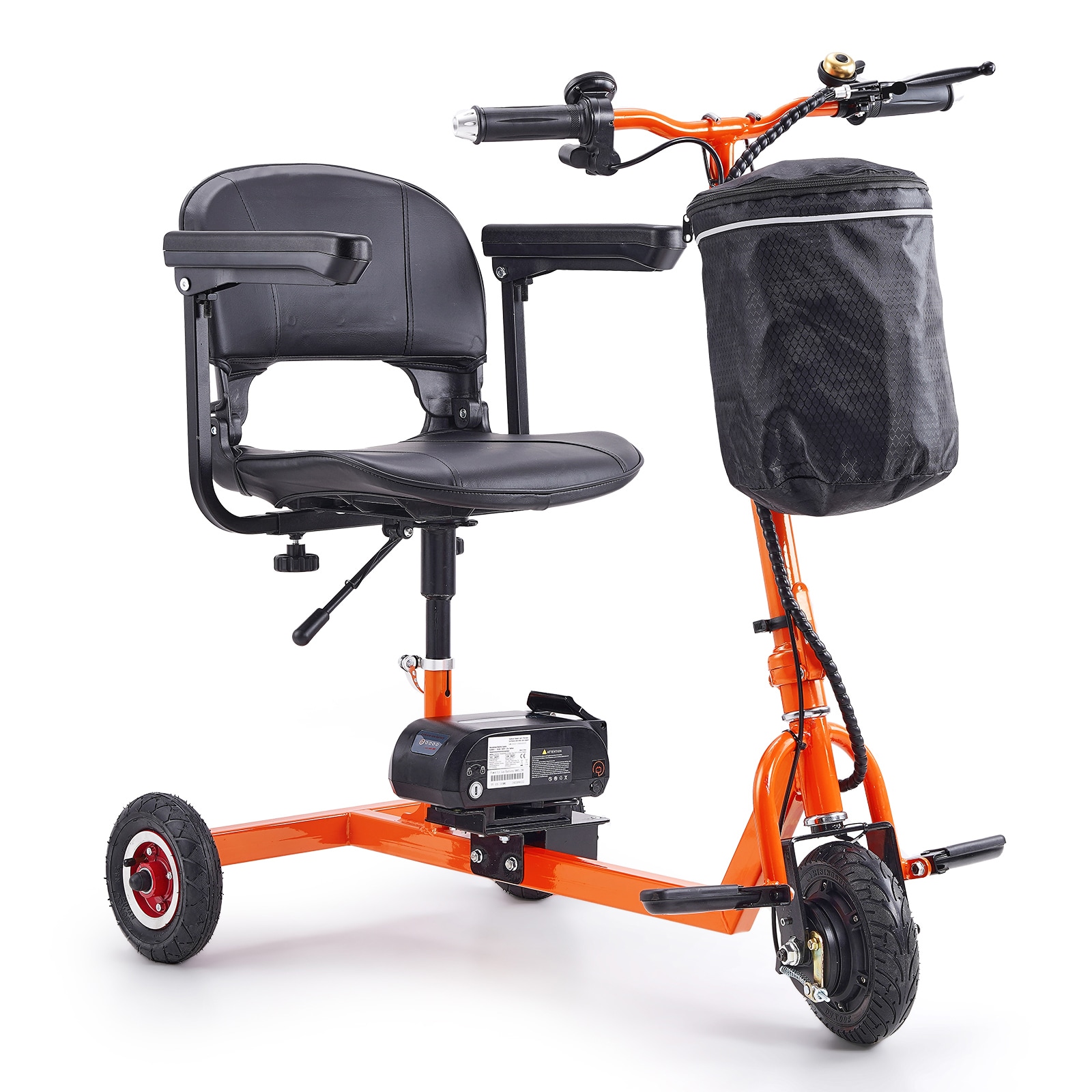 Foldable 3 Wheel Mobility Scooter For Seniors, Portable Electric Powered Mobility Scooter With 12 Mile Long Range, All Terrain Travel Wheelchair With 48V Lithium-ion Battery, Max Support 330LBS_voghion.com
